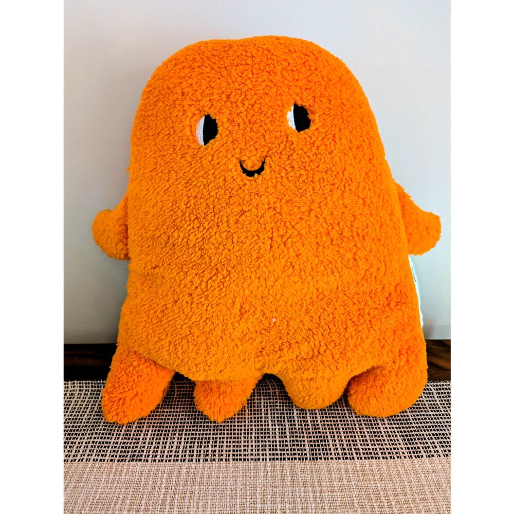 Hide and EEK! Ghost Shaped Halloween Throw Pillow - Orange